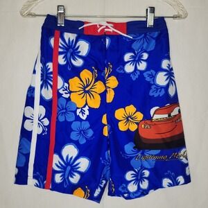 Kids Disney Pixar ~ Cars ~ Lightning McQueen Hawaiian Swim Trunks